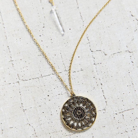 Urban Outfitters Jewelry - UO Charlie Crystal Charm High/Low Necklace